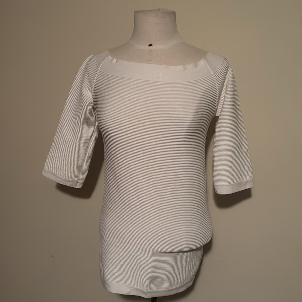 Babaton Elegant Off-Shoulder White Sweater Size Large
